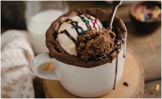 Four-Ingredient Flourless Chocolate Mug Cake
