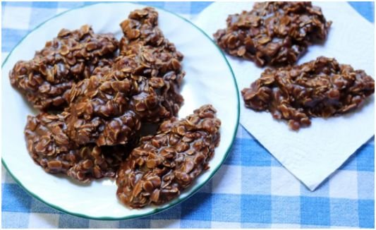 Chocolate Coconut No-Bake Cookies